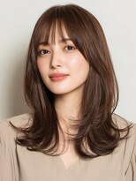 ヘアー ミッション 心斎橋店(hair Mission)&nbsp;顔まわりカット/ナチュラルレイヤー/ブラウンアッシュ