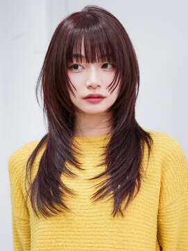 アイティーバイアルバム 八王子店(IT by ALBUM) 顔周りレイヤーロング前髪カット韓国ヘア_F1482