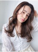 ラフウェーブロング_オリーブカラーハイライトカラー_57479