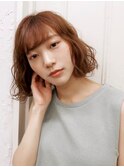 大人ナチュラルパーマボブ ふんわりゆるウェーブ