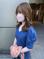 グランドライン(GRAND LINE)&nbsp;ブリーチなしミルクティー×韓国前髪　レイヤー　くびれ