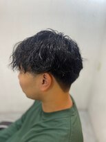 ソイクフ 四条大宮店(SOY-KUFU)&nbsp;【soy-kufu】MEN'S HAIRアッシュブラックマッシュパーマ