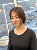 ミニボブ ボブヘア 切りっぱなしボブ 博多
