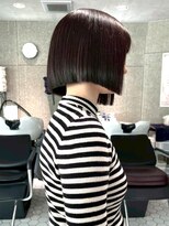 チャオ バイ ミチ(Chao by MICHI)&nbsp;【ChaoMICHI haruya】切りっぱなしボブ 暗髪 縮毛矯正 丸みボブ