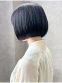 ミニボブ あごライン切りっぱなしボブ 髪質改善 表参道