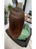 透明感ブラウン◎艶ロングストレート