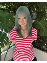 キイ 原宿 表参道(K.e.y)&nbsp;ミントブルー 水色 レイヤー 寒色