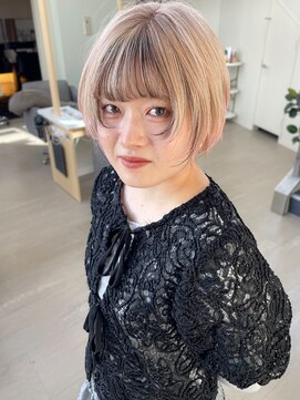 ミモラ(mimola) デザインカラー/ハイトーンベージュ/バングインナー