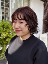 シベルバレー 横浜(sibell)&nbsp;ミニボブ/ボブパーマ/ニュアンスパーマ/ボルドー/20代/30代