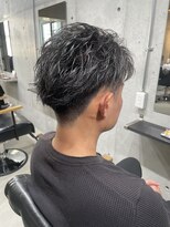 ブルニール 中崎町(BLEUNIR) かき上げオールバック ビジネスパーマ ツーブロック