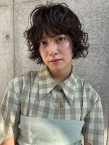 フェンヘアーアイス 中目黒(Fen.hair ici)&nbsp;ショコラブラウン似合わせボブレイヤーくせ毛風パーマ