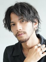 フィフス 大分(fifth)&nbsp;大分シャドウパーマメンズカットラウンドマッシュセンターパート