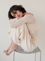 ヘアリゾートレガロ 瓢箪山店(Hair Resort regalo) ブリーチなしカラー外ハネボブシルバーアッシュセミロングパーマ