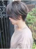 【melt】丸みひし形ショート小顔カットくすみベージュブラウン