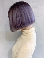 アイティーバイアルバム 松戸店(IT by ALBUM)&nbsp;パープルシルバー_カーキグレージュマッシュショート_ba324141