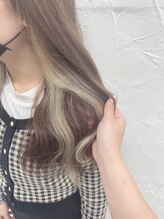 プライズ 表参道原宿店(prize) ホワイトベージュインナーカラーホワイトカラーハイトーンカラー