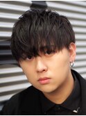爽やかツーブロック ナチュラルな束感 マッシュ ショート 1