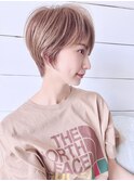 湘南スタイル/ハイトーン/ミルクティベージュ/クールショート