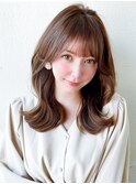 外ハネボブ/ペールベージュ/イルミナカラー/オンニヘア/韓国風