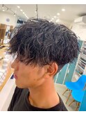 波巻きパーマ