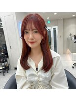 ロンド マーレ 天神大名店(Lond mare) ピンクブラウン/暖色カラー/カシスピンク/韓国ヘア/顔周りカット