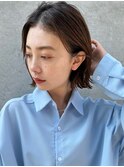  20代30代40代丸みショートボブマッシュ前下がりレイヤー