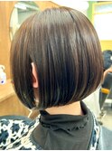 ミディアムボブ ボブヘア ブラウンヘア 20代30代40代