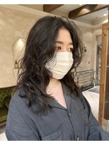 ロングレイヤー/パーマ/フェイスレイヤー/２０代/３０代
