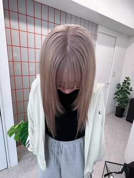 ペレ 渋谷(PELE) 切りっぱなしボブ/エアリーロング/美髪/ピンクブラウン/渋谷