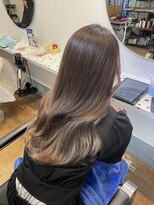 ラック(LUCK)&nbsp;切りっぱなしボブ/エアリーロング/美髪/ピンクブラウン/船橋韓国