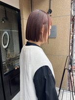 リアン(lien)&nbsp;bob / ミニボブ 暖色カラー 切りっぱなしカラー