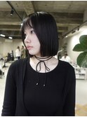 アプリコットオレンジ/くびれヘア/ウェーブショート［新潟］