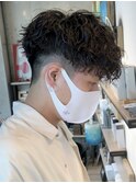 中央駅波巻きスパイラルパーマ緩めツイストスパイラルパーマ
