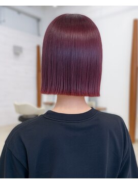 アッシュ 二子玉川店(Ash) 20代の方へ髪質改善カラーで作るモーヴピンクタッセルボブ