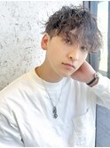 ニュアンスパーマ/マッシュ寄り/前髪長め×アッシュブラウン
