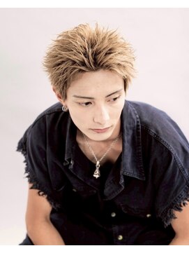 ビカムメンズヘアー 栄店(become men's hair) スパイキーショートアクティブショートハイトーンブリーチ名古屋