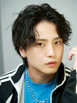 ルーシー 名古屋栄(LUCEY)&nbsp;センターパートニュアンスパーマフェザーパーマ波巻きパーマ