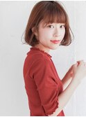 ピンクベージュ☆シンプルボブ☆