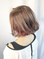 デイジー インデックスヘア 大島店(DAISY index hair)&nbsp;＊イヤリングカラーインナーカラーピンクベージュ×艶髪ブラウン