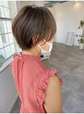 【大人可愛いグレージュショート】束感ショート延岡美容室シロ