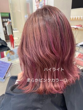 アヴァンス 深井店(AVANCE.) ピンクカラー×ハイライト×派手カラー