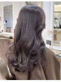 流れるレイヤー艶髪ラベンダーグレー【横浜】