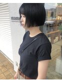 ミニボブ/黒髪/前髪あり