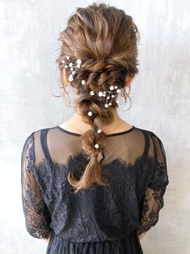 アルバム 渋谷パルコ(ALBUM) 編み下ろしアレンジ_チェリーブラウンフェミニンロング_ba330251