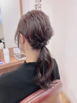 ルシードスタイルビーシャイン(LUCIDO STYLE B SHINE)&nbsp;豊橋ビーシャイン★トワイライトピンク×ポニーテールアレンジ