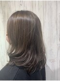 20代30代40代大人可愛いハイライトブラウンベージュアッシュ