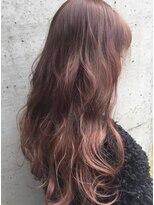 エファッセ 伊奈店(efface)&nbsp;明るめレッド系カラー×ロングウェーブ×レイヤーロング×パーマ