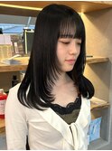 レイヤーカット 顔周りレイヤー艶カラー 表参道 美髪