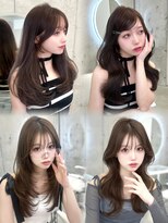 アリュウル 表参道 青山(Allure)&nbsp;ワンカールもくびれ巻きも可愛い韓国ヘア〇後れ毛顔まわりカット