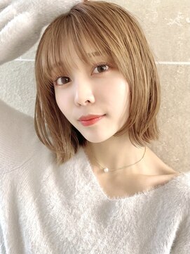 サンド ミュウ 横浜店(sand mieu) ボブディオリーブベージュ髪質改善縮毛矯正フェイスレイヤー